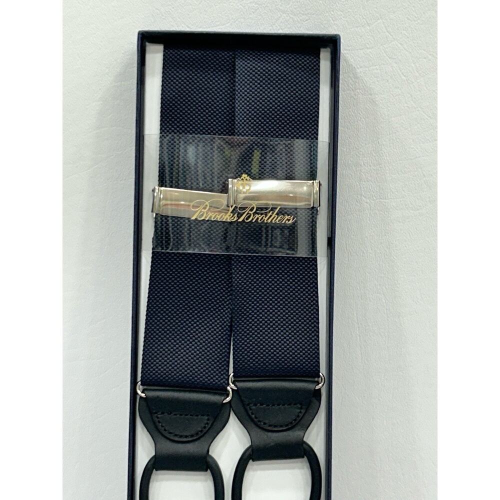 Brooks Brothers Solid Black Formal‎ Suspenders Le… - image 3